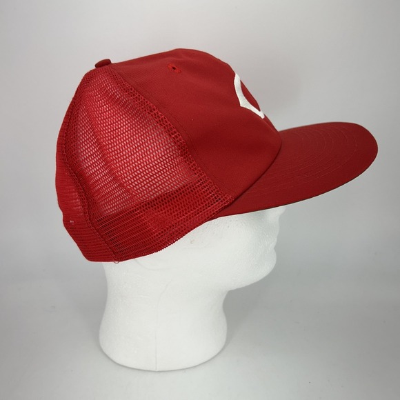Vintage Cincinnati Reds Hat Cap Snap Back Red MLB Baseball  Vintage Cincinnati Reds Hat Cap Snap Back Red MLB Baseball Trucker Mens 80s‎